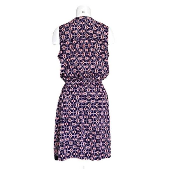 41 Hawthorn Keziah Shirt Dress Sleeveless Geometric Blue Coral Size M‎ - Picture 4 of 6